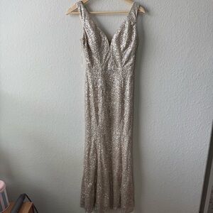 Crystal Doll Elegant Sequin Long Prom Dress